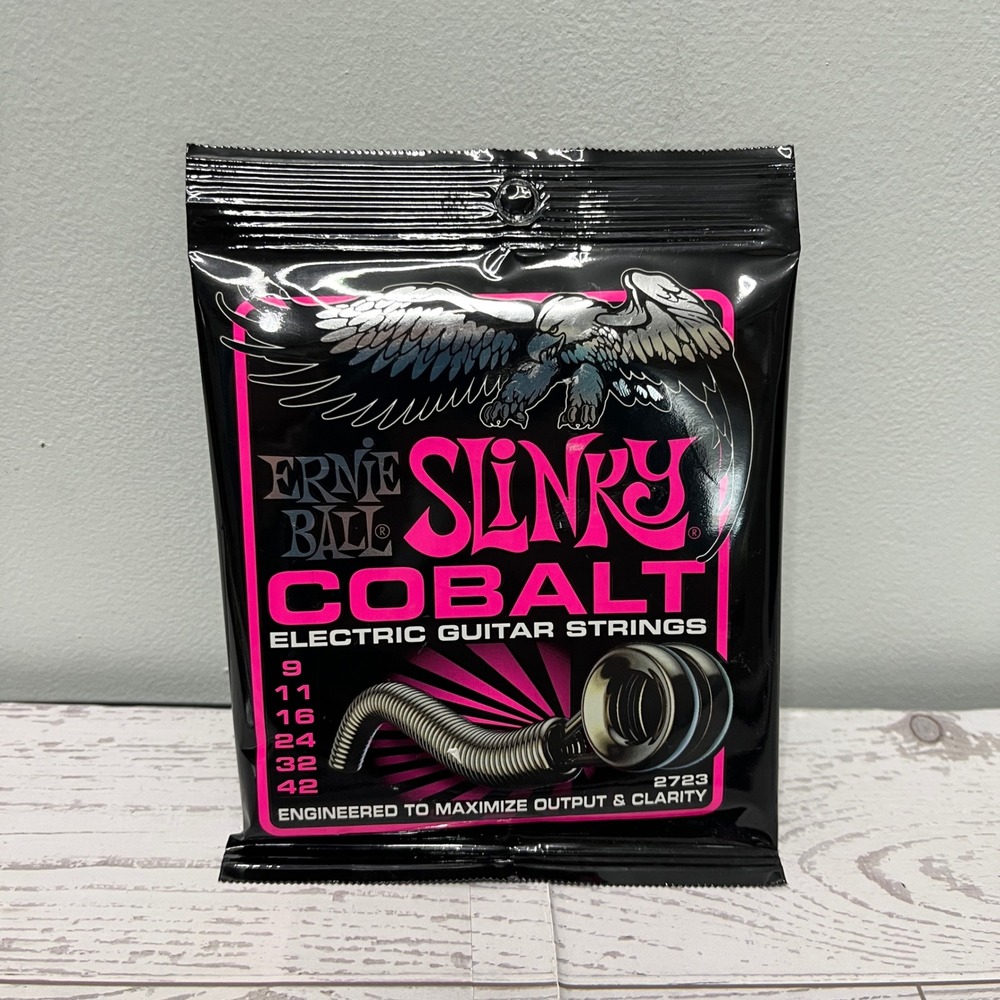 Ernie Ball 2723 Cobalt Super Slinky Electric Guitar Strings 9-42 Gauge New